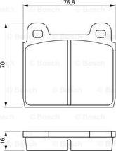 BOSCH 0 986 464 681 - Тормозные колодки, дисковые, комплект unicars.by