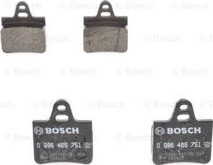 BOSCH 0 986 465 751 - Тормозные колодки, дисковые, комплект unicars.by