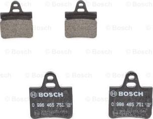 BOSCH 0 986 465 751 - Тормозные колодки, дисковые, комплект unicars.by