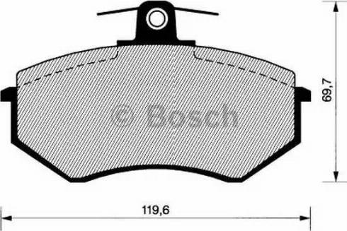 BOSCH 0 986 466 699 - Тормозные колодки, дисковые, комплект unicars.by