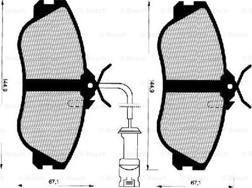 BOSCH 0 986 466 695 - Тормозные колодки, дисковые, комплект unicars.by