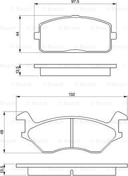 BOSCH 0 986 466 051 - Тормозные колодки, дисковые, комплект unicars.by