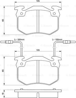 BOSCH 0 986 466 311 - Тормозные колодки, дисковые, комплект unicars.by