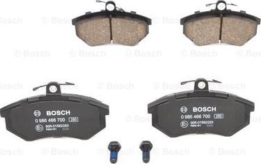 BOSCH 0 986 466 700 - Тормозные колодки, дисковые, комплект unicars.by