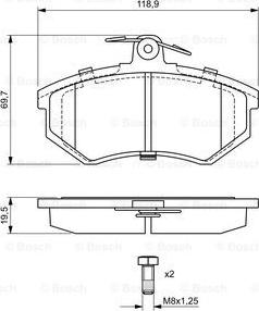 BOSCH 0 986 466 700 - Тормозные колодки, дисковые, комплект unicars.by