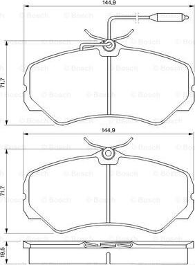 BOSCH 0 986 460 998 - Тормозные колодки, дисковые, комплект unicars.by