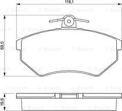 BOSCH 0 986 460 944 - Тормозные колодки, дисковые, комплект unicars.by