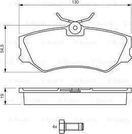 BOSCH 0 986 460 941 - Тормозные колодки, дисковые, комплект unicars.by