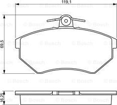 BOSCH 0 986 460 943 - Тормозные колодки, дисковые, комплект unicars.by