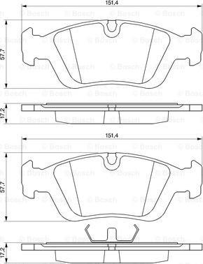 BOSCH 0 986 460 952 - Тормозные колодки, дисковые, комплект unicars.by