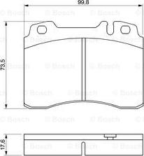 BOSCH 0 986 460 966 - Тормозные колодки, дисковые, комплект unicars.by