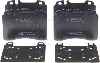 BOSCH 0 986 460 966 - Тормозные колодки, дисковые, комплект unicars.by