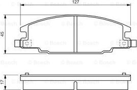 BOSCH 0 986 460 960 - Тормозные колодки, дисковые, комплект unicars.by