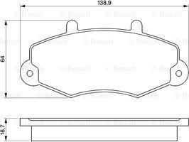 BOSCH 0 986 460 963 - Тормозные колодки, дисковые, комплект unicars.by