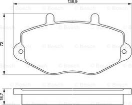 BOSCH 0 986 460 962 - Тормозные колодки, дисковые, комплект unicars.by