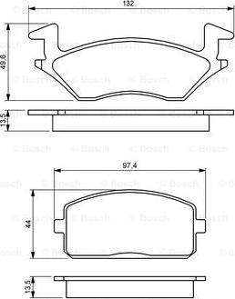 BOSCH 0 986 460 985 - Тормозные колодки, дисковые, комплект unicars.by