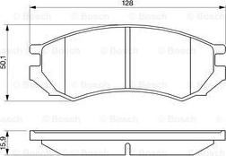 BOSCH 0 986 460 981 - Тормозные колодки, дисковые, комплект unicars.by