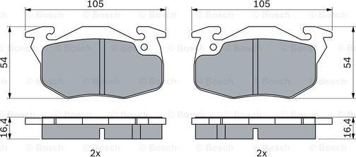 BOSCH 0 986 460 983 - Тормозные колодки, дисковые, комплект unicars.by