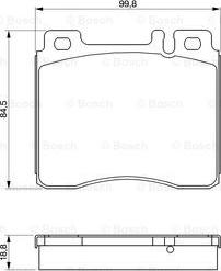 BOSCH 0 986 460 976 - Тормозные колодки, дисковые, комплект unicars.by