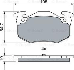 BOSCH 0 986 460 970 - Тормозные колодки, дисковые, комплект unicars.by