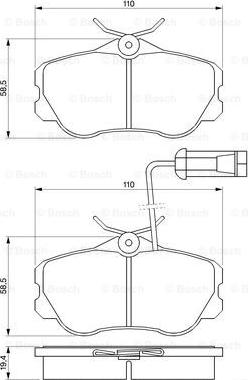 BOSCH 0 986 460 973 - Тормозные колодки, дисковые, комплект unicars.by