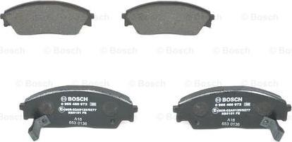 BOSCH 0 986 460 972 - Тормозные колодки, дисковые, комплект unicars.by