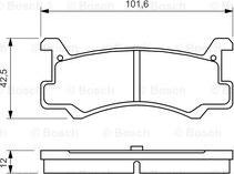 BOSCH 0 986 460 080 - Тормозные колодки, дисковые, комплект unicars.by