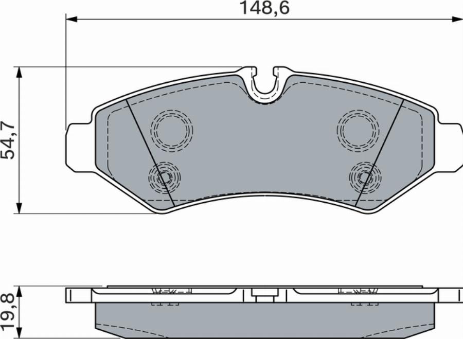 BOSCH 0 986 460 025 - Тормозные колодки, дисковые, комплект unicars.by