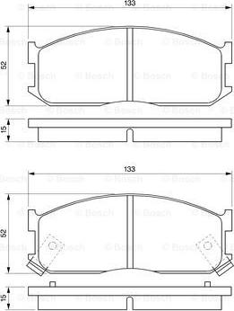 BOSCH 0 986 460 020 - Тормозные колодки, дисковые, комплект unicars.by