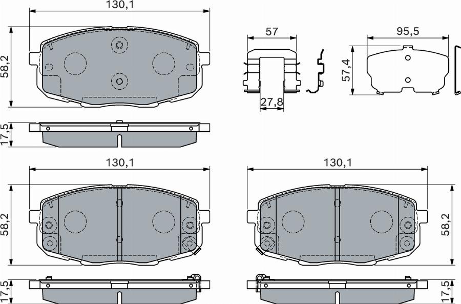 BOSCH 0 986 460 168 - Тормозные колодки, дисковые, комплект unicars.by