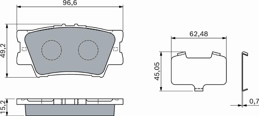 BOSCH 0 986 460 119 - Тормозные колодки, дисковые, комплект unicars.by