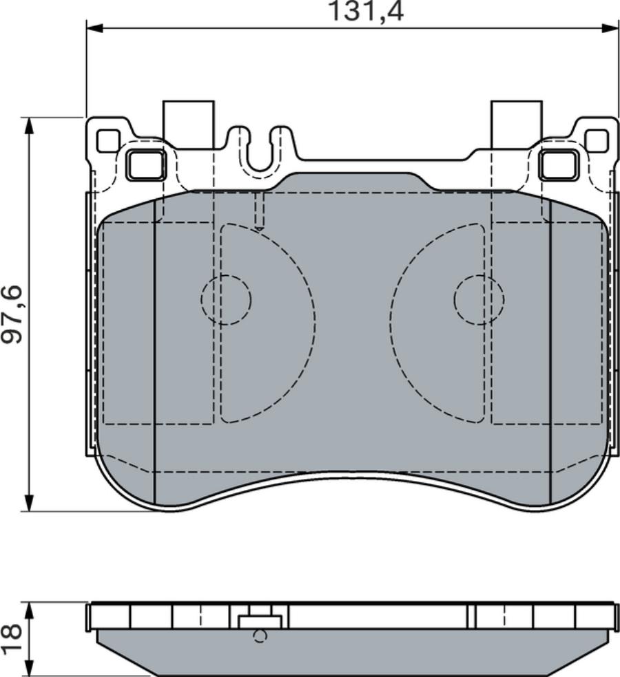 BOSCH 0 986 460 124 - Тормозные колодки, дисковые, комплект unicars.by