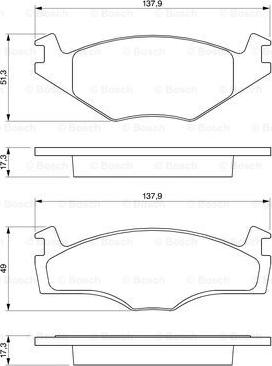 BOSCH 0 986 461 106 - Тормозные колодки, дисковые, комплект unicars.by