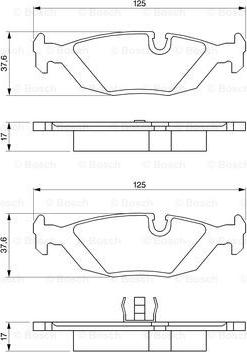 BOSCH 0 986 461 111 - Тормозные колодки, дисковые, комплект unicars.by