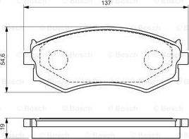 BOSCH 0 986 461 139 - Тормозные колодки, дисковые, комплект unicars.by