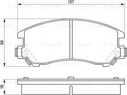 BOSCH 0 986 461 134 - Тормозные колодки, дисковые, комплект unicars.by