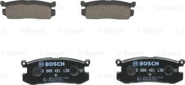 BOSCH 0 986 461 138 - Тормозные колодки, дисковые, комплект unicars.by