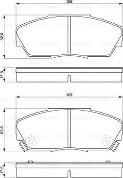 BOSCH 0 986 461 125 - Тормозные колодки, дисковые, комплект unicars.by