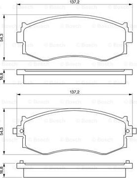 BOSCH 0 986 461 121 - Тормозные колодки, дисковые, комплект unicars.by