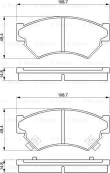 BOSCH 0 986 461 128 - Тормозные колодки, дисковые, комплект unicars.by