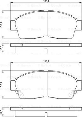 BOSCH 0 986 461 123 - Тормозные колодки, дисковые, комплект unicars.by