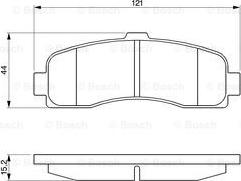 BOSCH 0 986 461 122 - Тормозные колодки, дисковые, комплект unicars.by