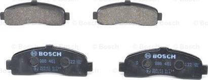 BOSCH 0 986 461 122 - Тормозные колодки, дисковые, комплект unicars.by