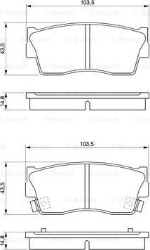 BOSCH 0 986 461 750 - Тормозные колодки, дисковые, комплект unicars.by