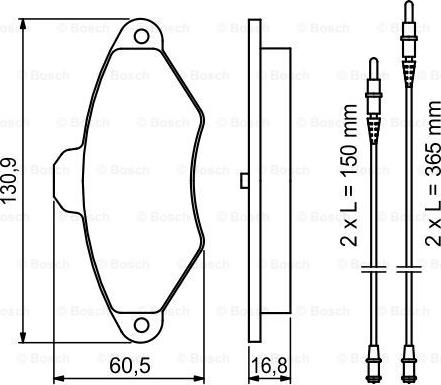 BOSCH 0 986 461 757 - Тормозные колодки, дисковые, комплект unicars.by