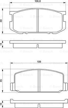 BOSCH 0 986 468 541 - Тормозные колодки, дисковые, комплект unicars.by