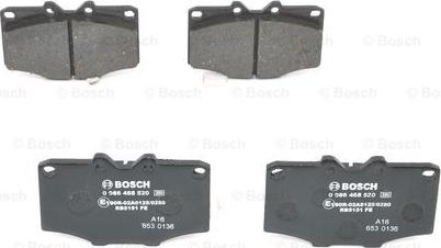 BOSCH 0 986 468 520 - Тормозные колодки, дисковые, комплект unicars.by