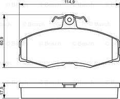 BOSCH 0 986 468 613 - Тормозные колодки, дисковые, комплект unicars.by