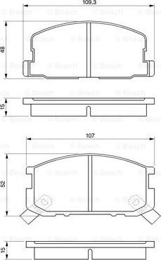 BOSCH 0 986 468 670 - Тормозные колодки, дисковые, комплект unicars.by