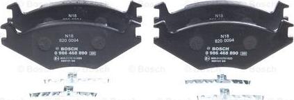 BOSCH 0 986 468 890 - Тормозные колодки, дисковые, комплект unicars.by